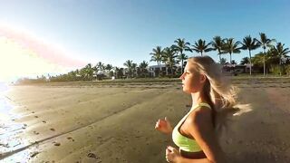 Hannah Polites Running on the Beach