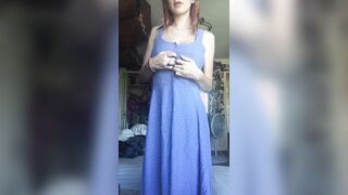 Ripping off dress reveal