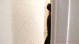 Boss Spies on Showering Saffron [New Video!][Voyeur]