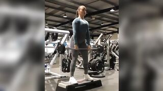 Hot Girl gets Booty Exercises in Gym GIF