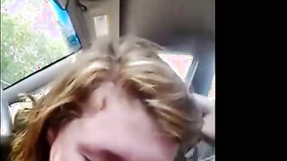 Teen Sucks Off Sugardaddy In His Car