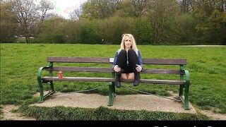 Sammie Cee on the park bench (xpost /r/NSFWPublic)
