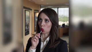 Alison Brie brief lollipop