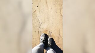 The way the water evaporates back into the sand