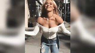 Lana shaking her boobs