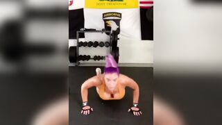 Eva Marie working out