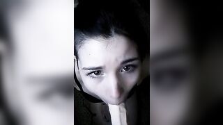 Emo teen POV dildo blowjob