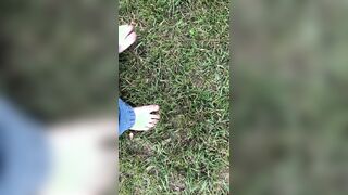 My feet taking a walk through my yard (vid)