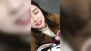 Cute Asian Blowjob in Public