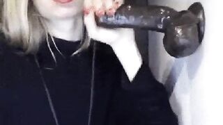 Dildo Sloppy Throating [GIF]