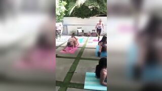 not your average yoga sesh (sorry for quality)