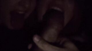 Two Girls Giving A Blowjob In A Movie Theater