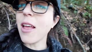 Nerdy_Faery touches herself while out for a walk