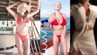 Caroline Vreeland loves to flaunt her massive 32F tits