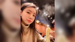 Eating noodles in Taiwan