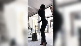 Denise Milani dancing in heels