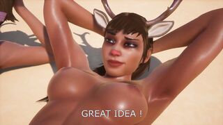 Final scene and credits (with sound) from the PornHub video ''Sexy Reindeer Lesbian Orgy on Spring Break'' I made this with the Wild Life adult game by Adeptus Steve (link in comments)