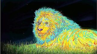 Rainbow Lion [gif] (x-post r/woahdude)