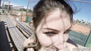 Naughty at a baseball park