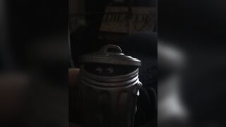 I think we spooked him (Trash can Glorp)