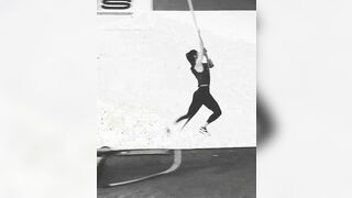 Rope drill for pole vaulting