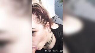 blowjob in public with a random guy watching