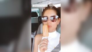 Sucking a lolly