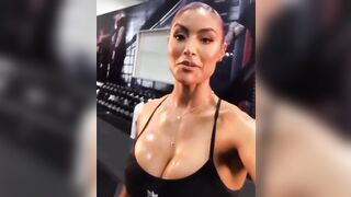 Eva Marie’s glistening bust