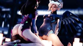 Mercy and D.va 'pocketing' you (Yeero)