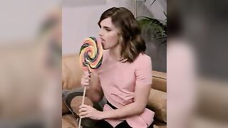 Who else wishes their hard cock was Emma Watson's lollipop?