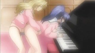 Playing the piano