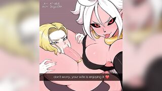Android 18 and Android 21 futa [GIF]