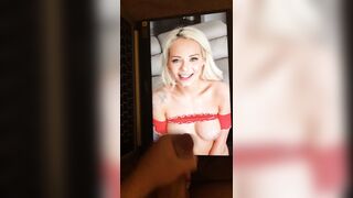 watching and feeding as my bud @DeluxeCumtributes biggest cumtribute so far on Elsa Jean. Check his xhamster channel out if you havent - huge cumshot - if u want 2 b fed and u like 2 show off add hertsgirls on kik - second screen required