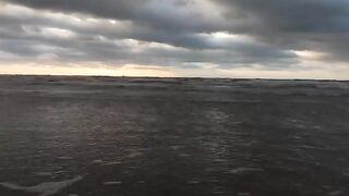 Cloudy sunrise in Galveston TX