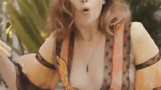 Emilia Clarke's little tits Almost running away