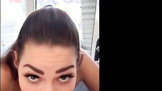 Sexiest girl loves deepthroating big cock