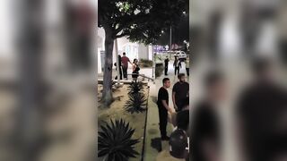 POS suckerpunched guy in the face in Newport Beach, CA
