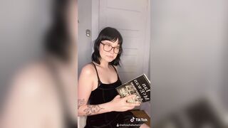 Your local librarian becomes naked every time she opens the book! [oc]