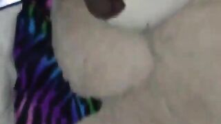 Jerking and cumming thru my cousins thong and all over her teddy