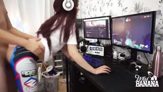 D.Va Cosplay Girl Gets Fucked While Playing Overwatch