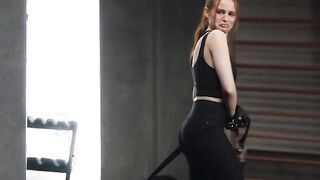 Madelaine Petsch's ass is so hot, even she gets distracted by it