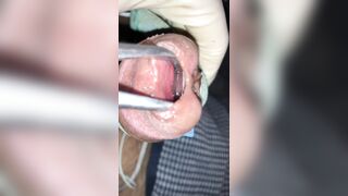 Precum inside my stretched peehole