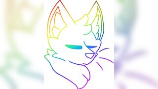experimenting with gif making, here's a rainbow kitty :)