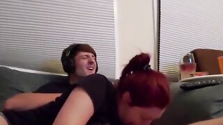 Blowjob While He Plays
