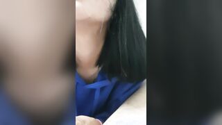 Beautiful asian girl giving BJ part 2