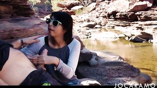 Teaser for our outdoor nature video in a small canyon we found on a hike ????