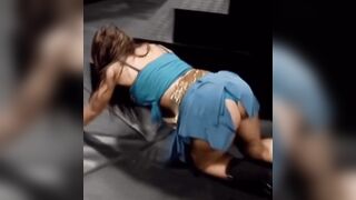Mickie on all fours