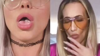 Liv and Mella swallowing some
