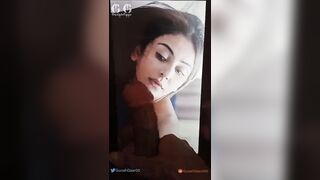 Indian Celeb Rakul Cumtribute. Cumshot on her cute back ????