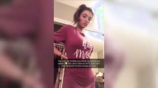 She had to prove to her brothers bully that her tits aren’t small